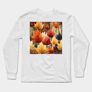 Autumn Leaves Pattern 13 Long Sleeve T-Shirt